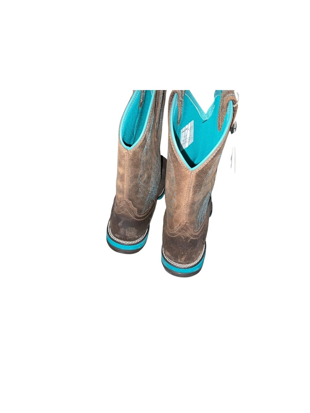 New! Women's 6B Ariat Anthem Java Brown/Turquoise Western Boots 10027247 - Picture 8 of 8